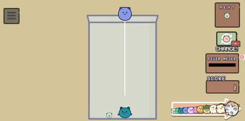 キャッツドロップのゲーム画面