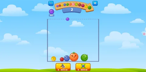 クレイジーフルーツマージのゲーム画面