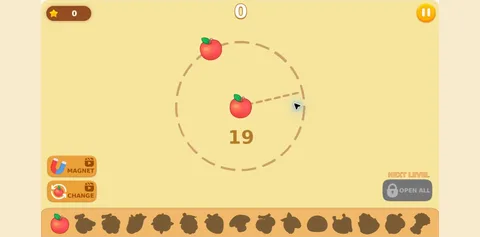 フルーツホイールのゲーム画面